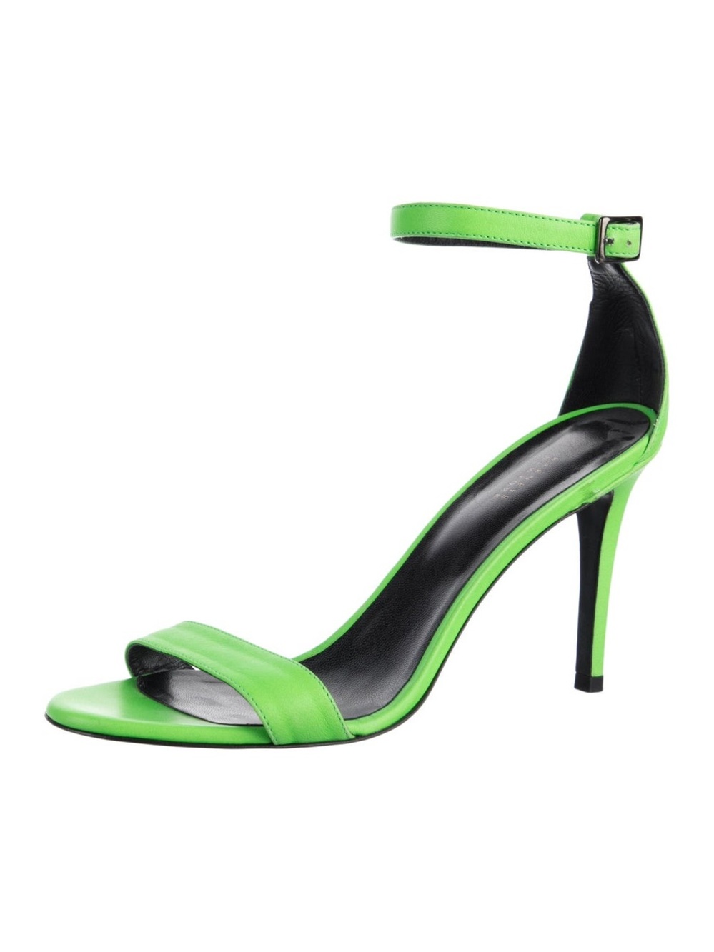 Barneys New York Neon Green Ankle-Strap Stiletto Sandal VGUC
